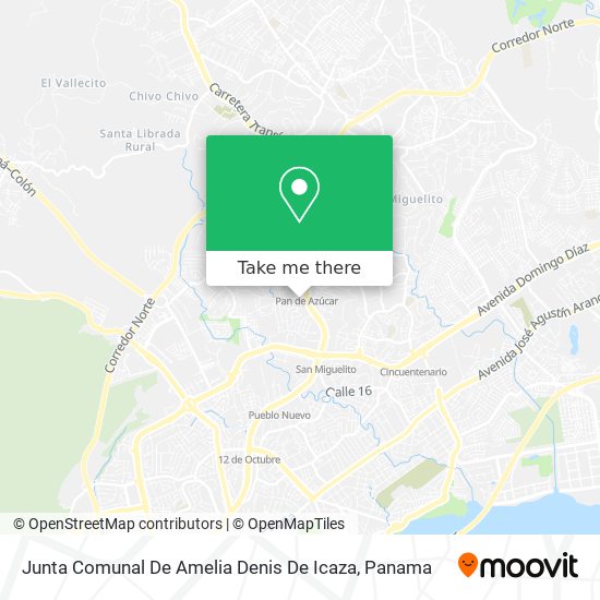 Junta Comunal De Amelia Denis De Icaza map