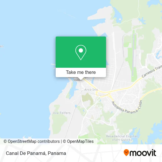 Mapa de Canal De Panamá