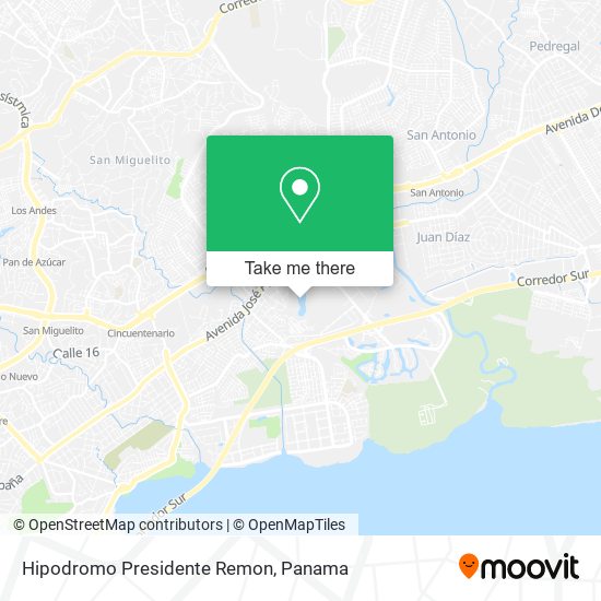Mapa de Hipodromo Presidente Remon