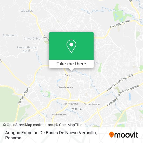 Antigua Estación De Buses De Nuevo Veranillo map