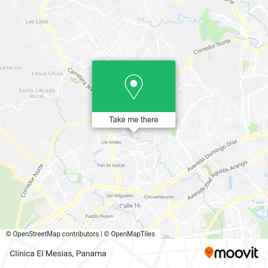 Clínica El Mesias map