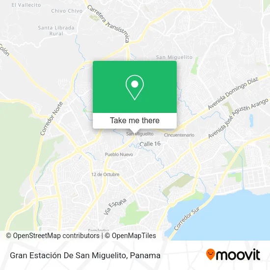Mapa de Gran Estación De San Miguelito
