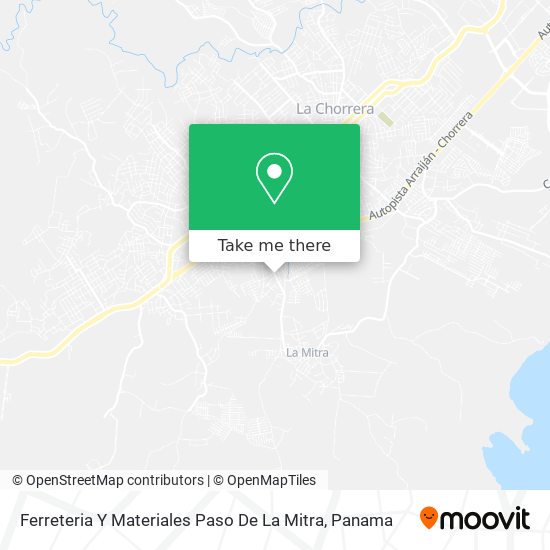 Mapa de Ferreteria Y Materiales Paso De La Mitra