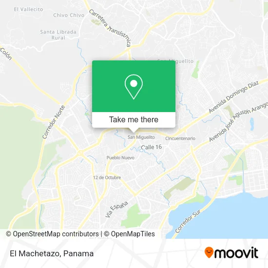 Mapa de El Machetazo