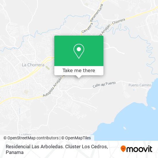 Residencial Las Arboledas. Clúster Los Cedros map