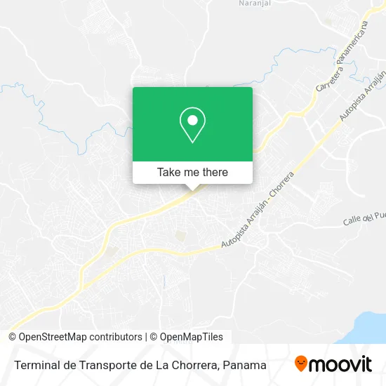 Mapa de Terminal de Transporte de La Chorrera