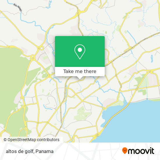 Mapa de altos de golf
