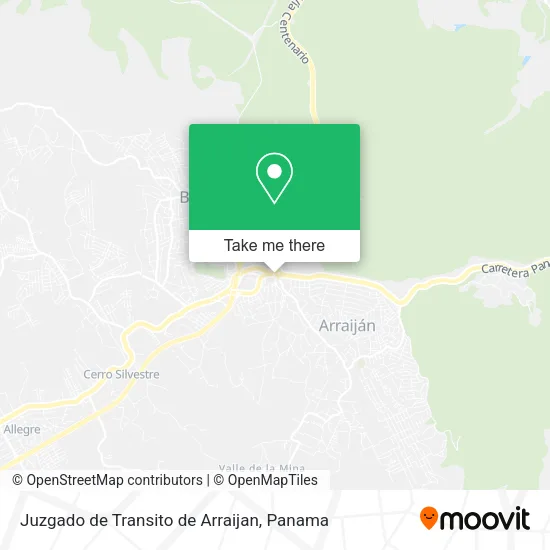 Mapa de Juzgado de Transito de Arraijan