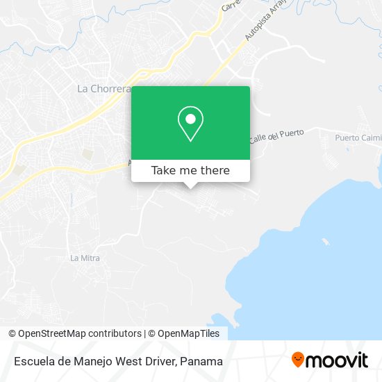 Escuela de Manejo West Driver map