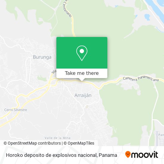 Horoko deposito de explosivos nacional map