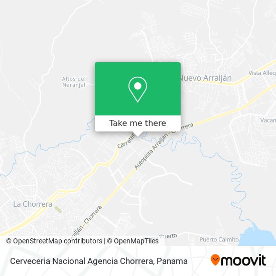 Cerveceria Nacional Agencia Chorrera map