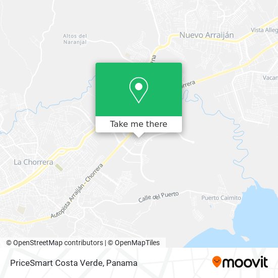 PriceSmart Costa Verde map