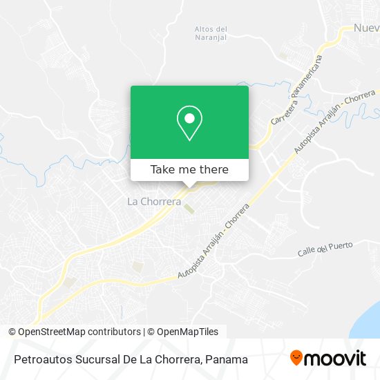 Mapa de Petroautos Sucursal De La Chorrera