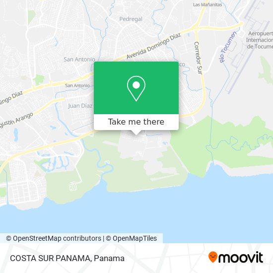 Mapa de COSTA SUR PANAMA