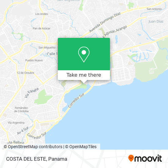 COSTA DEL ESTE map