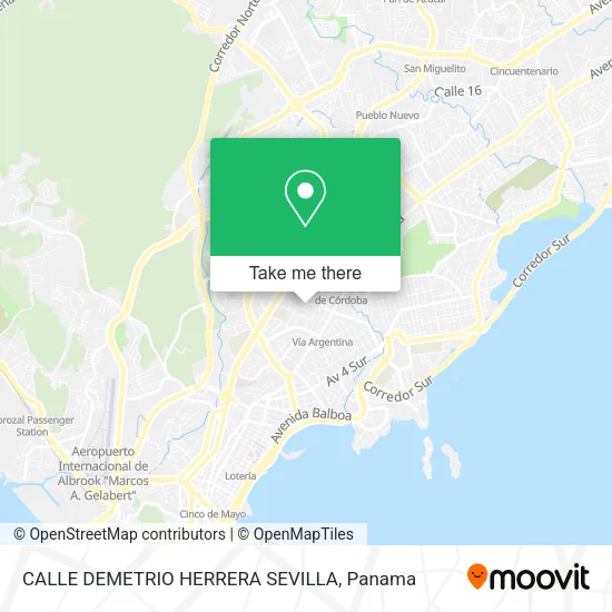 Mapa de CALLE DEMETRIO HERRERA SEVILLA