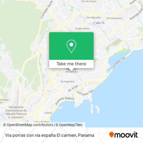 Mapa de Via porras con via españa  El carmen