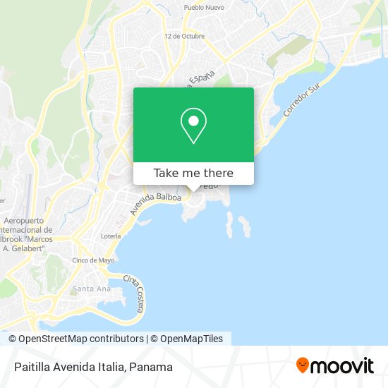 Paitilla  Avenida Italia map