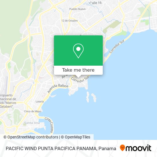 PACIFIC WIND  PUNTA PACIFICA  PANAMA map