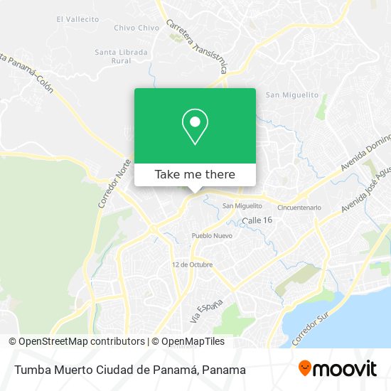 Mapa de Tumba Muerto  Ciudad de Panamá