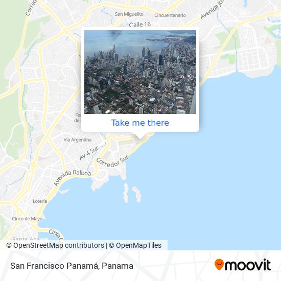 San Francisco  Panamá map