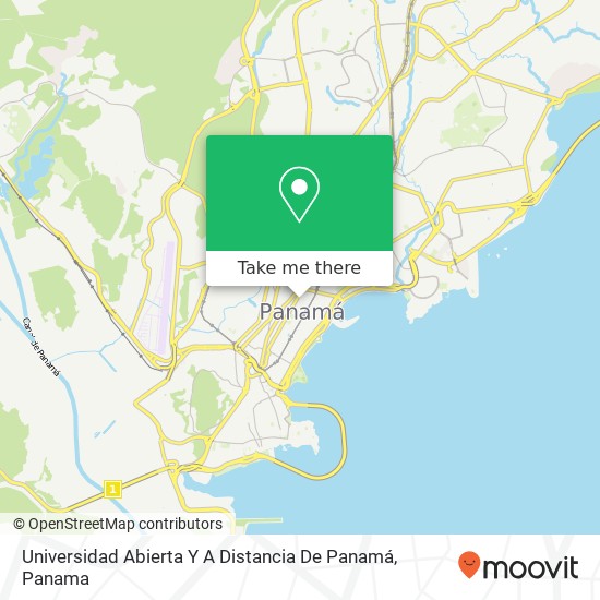 Universidad Abierta Y A Distancia De Panamá map