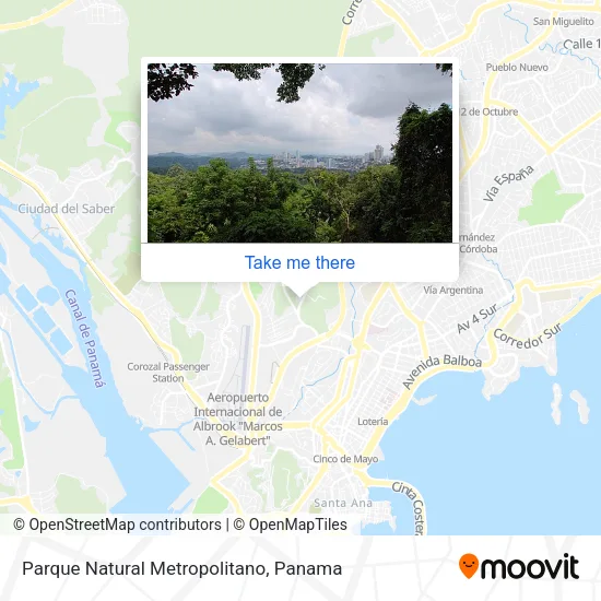 Parque Natural Metropolitano map