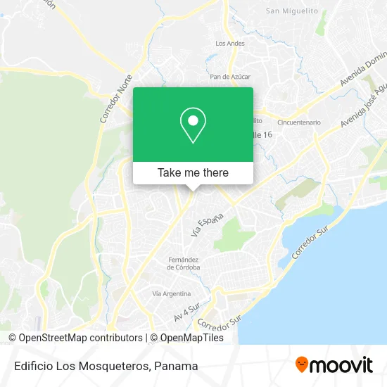 Mapa de Edificio Los Mosqueteros