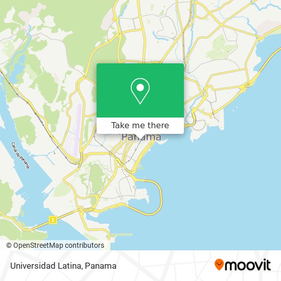 Universidad Latina map