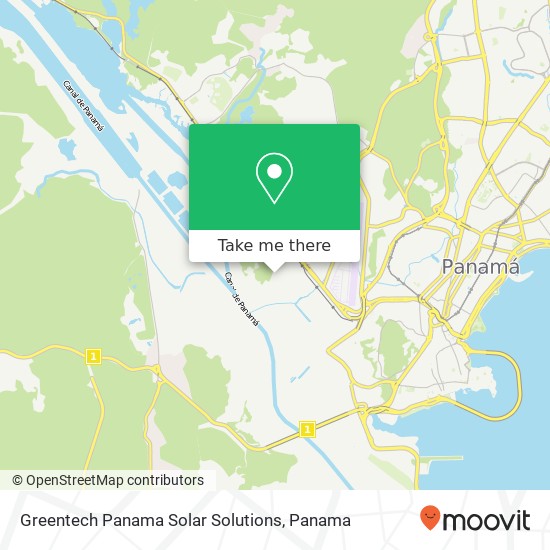 Greentech Panama Solar Solutions map