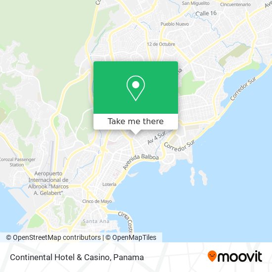 Continental Hotel & Casino map