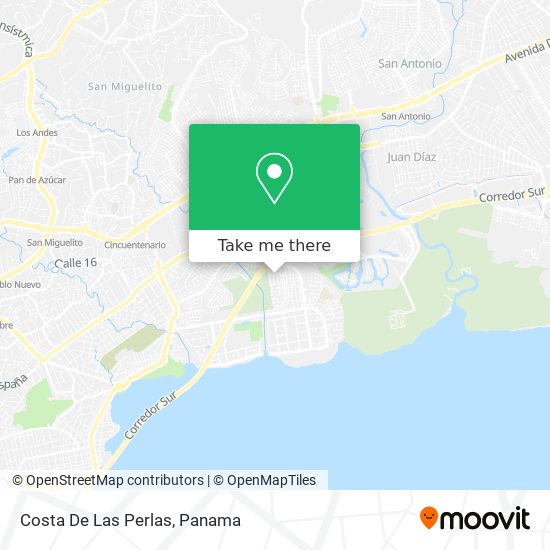 Costa De Las Perlas map