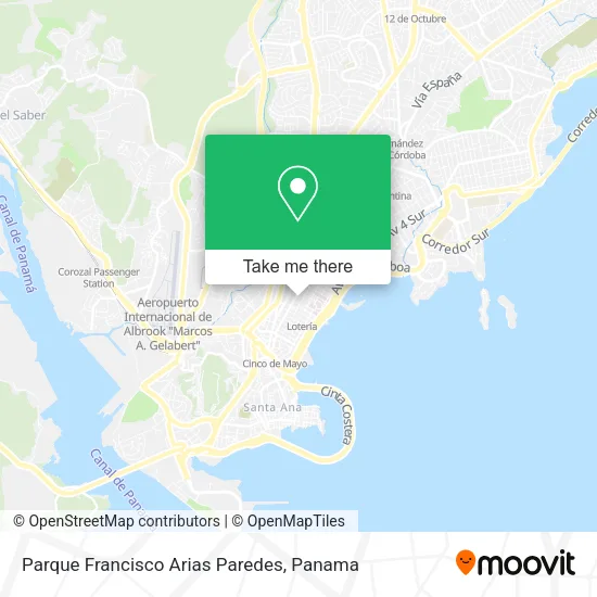Mapa de Parque Francisco Arias Paredes