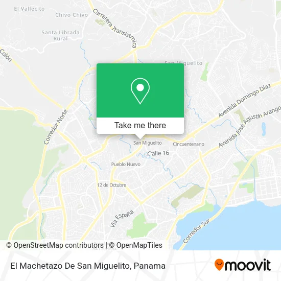 Mapa de El Machetazo De San Miguelito