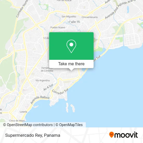 Supermercado Rey map