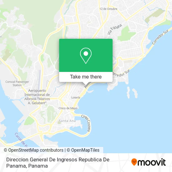 Mapa de Direccion General De Ingresos Republica De Panama