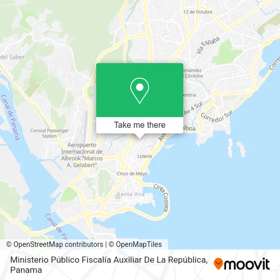 Ministerio Público Fiscalía Auxiliar De La República map
