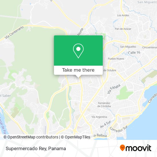 Supermercado Rey map