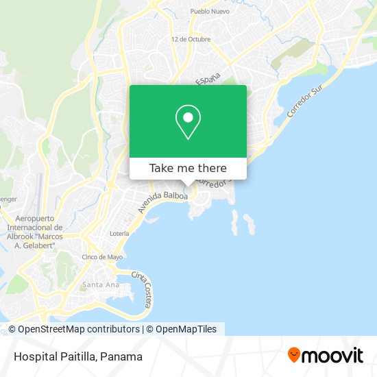 Hospital Paitilla map