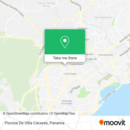 Piscina De Villa Cáceres map