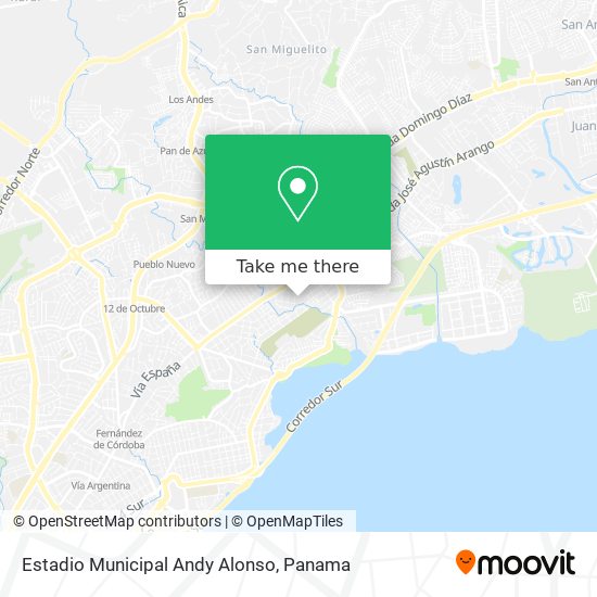 Estadio Municipal Andy Alonso map