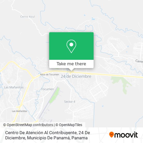 Centro De Atención Al Contribuyente, 24 De Diciembre, Municipio De Panamá map