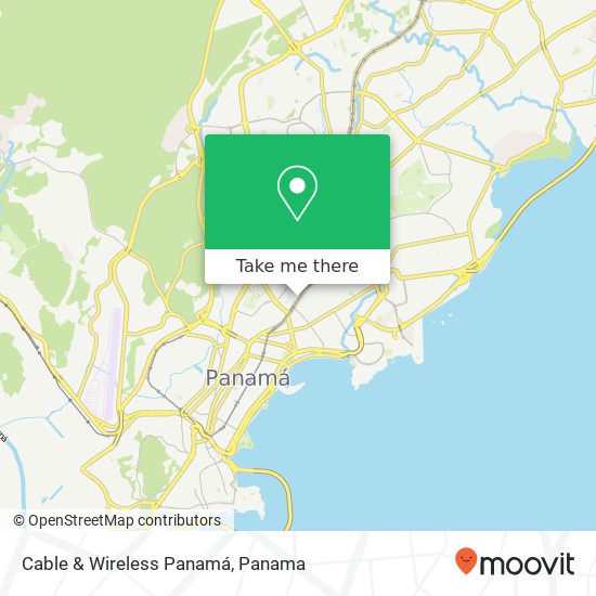 Cable & Wireless Panamá map