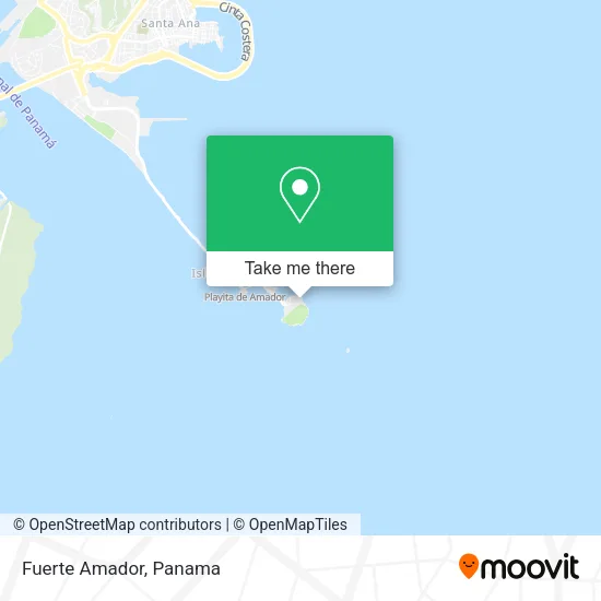 Fuerte Amador map