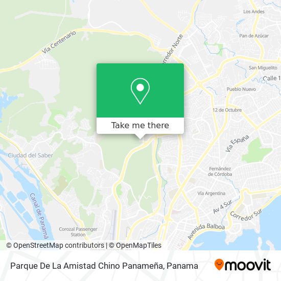 Parque De La Amistad Chino Panameña map