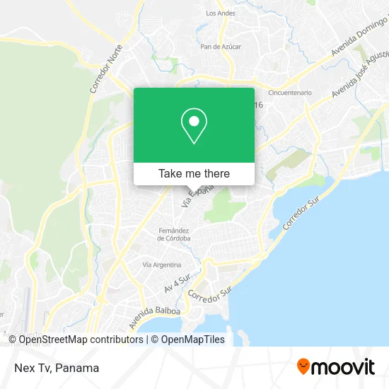 Nex Tv map