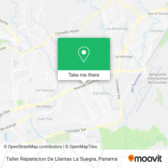 Mapa de Taller Reparacíon De Llantas La Suegra