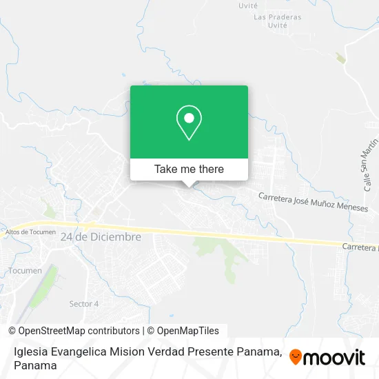 Mapa de Iglesia Evangelica Mision Verdad Presente Panama
