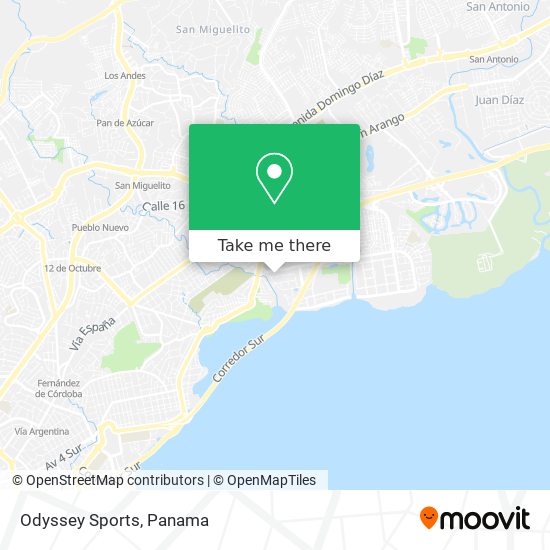 Odyssey Sports map