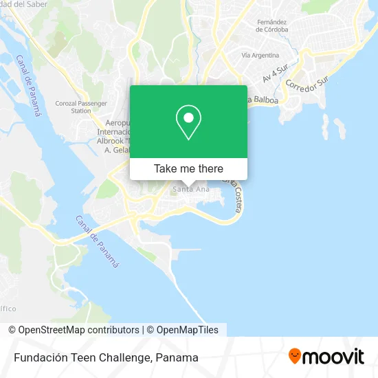 Mapa de Fundación Teen Challenge